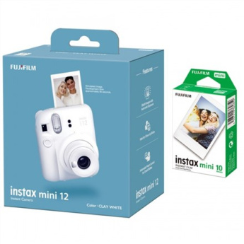 Fujifilm | Instax Mini 12 Camera + Instax Mini Glossy (10pl) | Caly Valge | 800