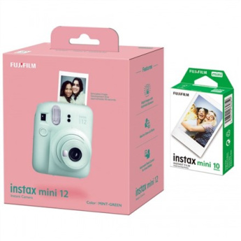 Fujifilm | Instax Mini 12 Camera + Instax Mini Glossy (10pl) | Mint Green | 800 Fujifilm | Instax Mini 12 Camera + Instax Mini Glossy (10pl) | Mint Green | 800