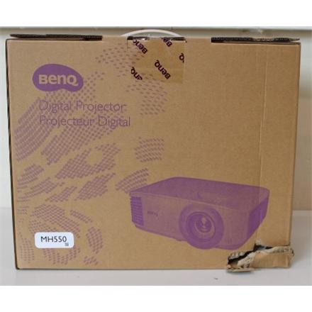 Taastatud. BenQ MH550 WUXGA (1920x1200) Business HDMI Projector /3500Lm/16:9/20000:1/White,DAMAGED PACKAGING | MH550 | WUXGA (1920x1200) | 3500 ANSI lumens | White | DAMAGED PACKAGING | Lamp warranty 12 month(s)