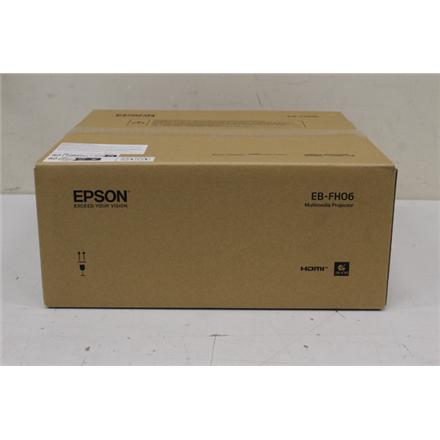 Taastatud. Epson EB-FH06 projector 1920x1080, 3500 Lm, 16:9, White | Epson | EB-FH06 | Full HD (1920x1080) | 3500 ANSI lumens | White | DAMAGED PACKAGING, SCRATCHES ON EDGE | Lamp warranty 12 month(s)