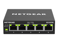 NETGEAR 5-Port Gigabit Ethernet Smart Managed Plus Switch for SMB Metal Case Desktop Fanless