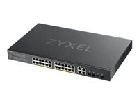 ZYXEL GS1920-24HPv2 28 Port Smart Managed PoE Switch 24x Gigabit Copper PoE and 4x Gigabit dual pers