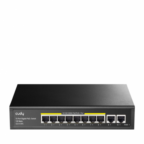 Cudy GS1010PE network switch Gigabit Ethernet (10/100/1000) Power over Ethernet (PoE) Black