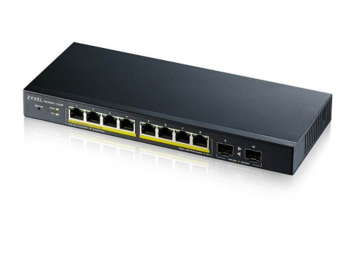 Zyxel Switch GS1900-10HP v2 8port L2 PoE 2xSFP 70W 802.3at