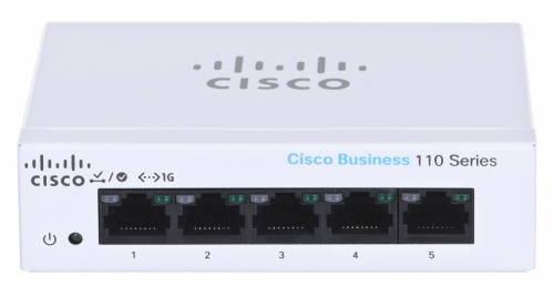 Cisco CBS110 Unmanaged L2 Gigabit Ethernet (10/100/1000) 1U Grey WLONONWCRBEM7