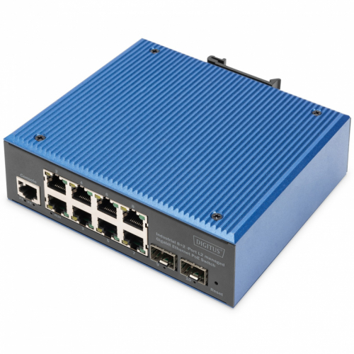 Digitus 8+2P Industrial Gigabit Ethernet PoE Switch L2 managed