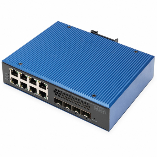 Digitus 8+4P 10G Uplink Industrial Gigabit Ethernet PoE Switch L3 managed