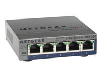 NETGEAR 5-Port Gigabit Plus Ethernet Switch - Desktop - unmanaged - fanless