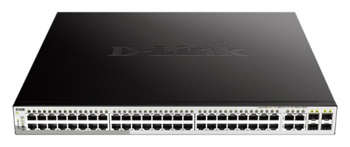 D-Link Switch DGS-1210-52MP 48GE PoE+ 4SFP