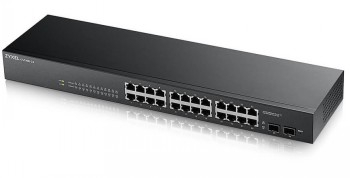 ZYXEL GS1900-24 V2, 24-PORT GBE L2 SMART SWITCH, RACKMOUNT, FANLESS