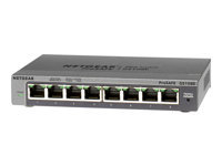 NETGEAR ProSafe Smart Managed Plus Switch - GS108Ev3 - 8-port Gigabit 10/100/1000 Mbps - Desktop - fanless