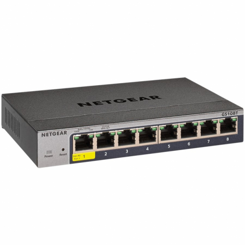 Netgear 8-Port Gigabit Ethernet Smart Managed Pro Switch A-GS108T-300PES