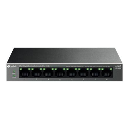 TP-LINK | 8-Port Gigabit Desktop Switch with 8-Port PoE+ | LS108GP | Unmanaged | Desktop