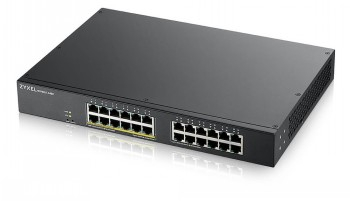 ZYXEL GS1900-24, 24-PORT GBE L2, 12 PORT POE SMART SWITCH, RACKMOUNT, 130 WATT