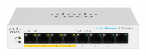 CBS110 UNMANAGED 8-PORT GE/PARTIAL POE DESKTOP EXT PS