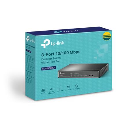 TP-LINK | Switch | TL-SF1008LP | Unmanaged | Desktop | 10/100 Mbps (RJ-45) ports quantity 8 | Power over Ethernet (PoE) ports quantity 4 | Power supply type External