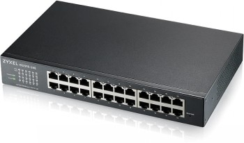 ZYXEL GS1915-24E, 24-PORT GBE SMART HYBRID MODE SWITCH, STANDALONE OR NEBULAFLEX CLOUD, RACKMOUNT, FANLESS