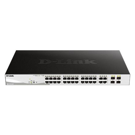 D-Link | 28-Port Gigabit Smart Managed PoE Switch | DGS-1210-28P | Managed L2+ | Desktop | Power supply type External