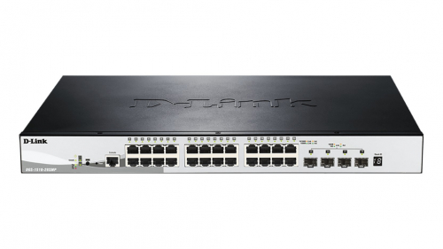 D-Link DGS-1510-28XMP/E network switch Managed L2/L3 Gigabit Ethernet (10/100/1000) Power over Ethernet (PoE) Black, Grey