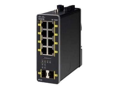 Cisco IE-1000-8P2S-LM network switch Managed Gigabit Ethernet (10/100/1000) Power over Ethernet (PoE) Black