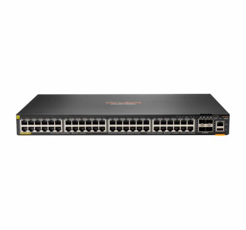 HPE Aruba Networking Aruba 6200F 48G Class4 PoE 4SFP+ 370W Managed L3 Gigabit Ethernet (10/100/1000) Power over Ethernet (PoE) 1U Black