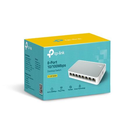 TP-LINK | Switch | TL-SF1008D | Unmanaged | Desktop | 10/100 Mbps (RJ-45) ports quantity 8 | Power supply type External | 36 month(s)