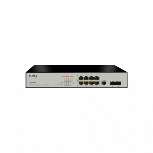 Cudy GS2008PS2 network switch Managed L2 Gigabit Ethernet (10/100/1000) Power over Ethernet (PoE) Black