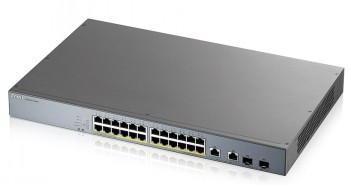 ZYXEL GS1350-26HP, 26 PORT MANAGED CCTV POE SWITCH, LONG RANGE, 375W (1 YEAR NCC PRO PACK LICENSE BUNDLED)