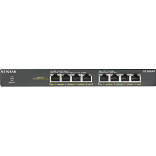 8P Netgear GS308PP RM PoE+