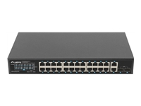 LANBERG switch PoE+ rack 19inch 24x 1GB 2x SFP 250W RSGE-24P-2GE-2S-250 unmanaged