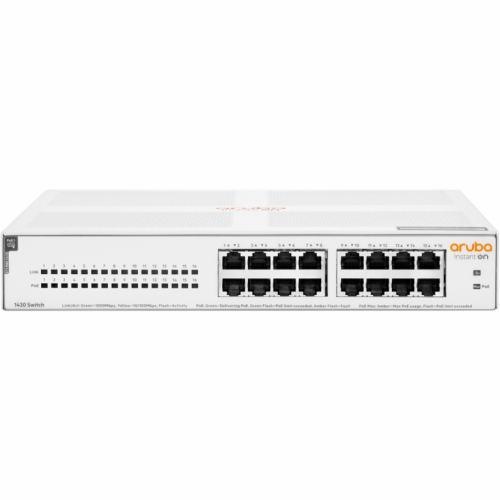 16P HP Enterprise Aruba Instant ON 1430 16G PoE (124W) Switch RM