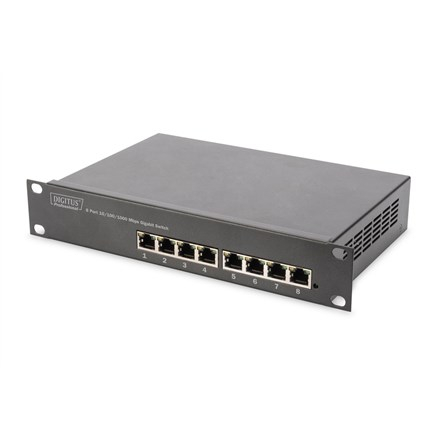 DIGITUS Switch 8-Port  Gigabit          Unmanaged schwarz