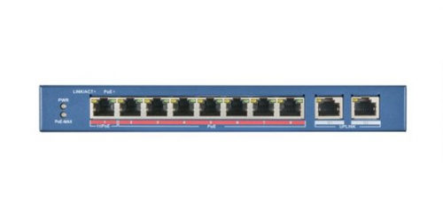 Hikvision DS-3E0310HP-E network links Non-managed Fast Ethernet (10/100) PoE support Blue