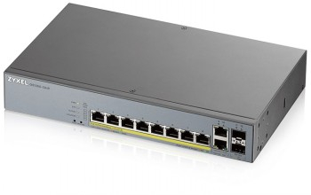 ZYXEL GS1350-12HP, 12 PORT MANAGED CCTV POE SWITCH, LONG RANGE, 130W (1 YEAR NCC PRO PACK LICENSE BUNDLED)