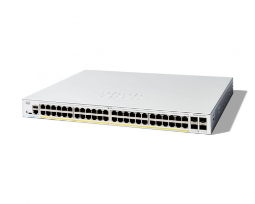 Cisco Catalyst 1200-48P-4G Smart Switch, 48 Port GE, PoE, 4x1GE SFP, Limited Lifetime Protection (C1200-48P-4G)