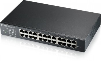 ZYXEL GS1915-24E, 24-PORT GBE SMART SWITCH, HYBRID MODE, STANDALONE OR NEBULAFLEX CLOUD, RACKMOUNT, FANLESS