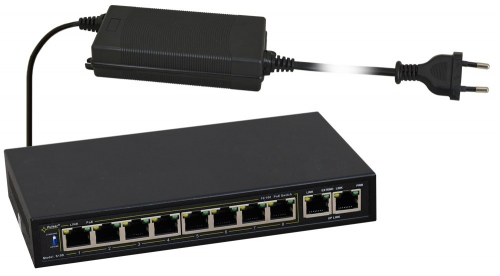 PULSAR S108-90W network switch Managed Fast Ethernet (10/100) Power over Ethernet (PoE) Black