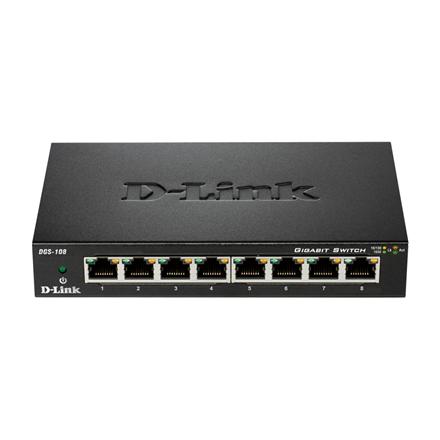 D-Link | Switch | DGS-108/E | Unmanaged | Desktop | Gigabit Ethernet (copper) ports quantity 8 | 60 month(s)