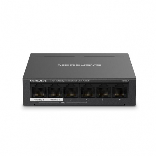 Switch|MERCUSYS|MS106LP|Desktop/pedestal|6x10Base-T / 100Base-TX|PoE+ ports 4|MS106LP