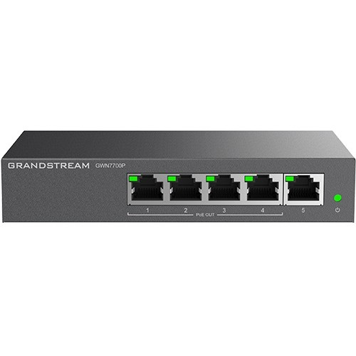 5P Grandstream GWN7700P, 5 Port Switch, 4 Port PoE+