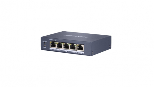 Hikvision DS-3E0505HP-E network links Non-managed Gigabit Ethernet (10/100/1000) PoE support Blue