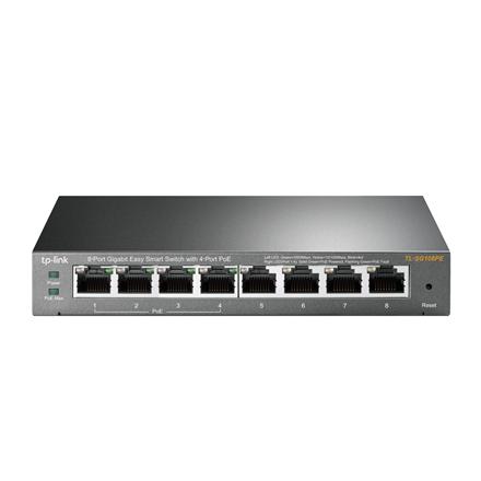 TP-LINK | Smart Switch | TL-SG108PE | Web Managed | Desktop | Gigabit Ethernet (copper) ports quantity 4 | PoE+ ports quantity 4 | Power supply type External | 36 month(s)