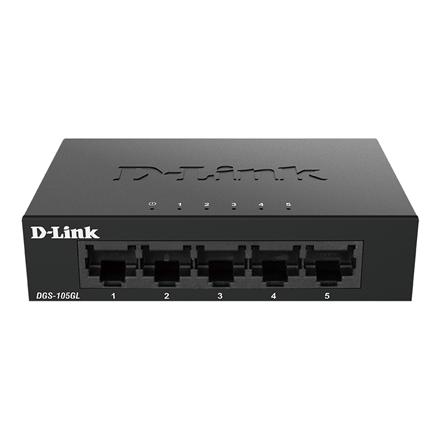 D-Link | Ethernet Switch | DGS-105GL/E | Unmanaged | Desktop | Gigabit Ethernet (copper) ports quantity 5 | 60 month(s)