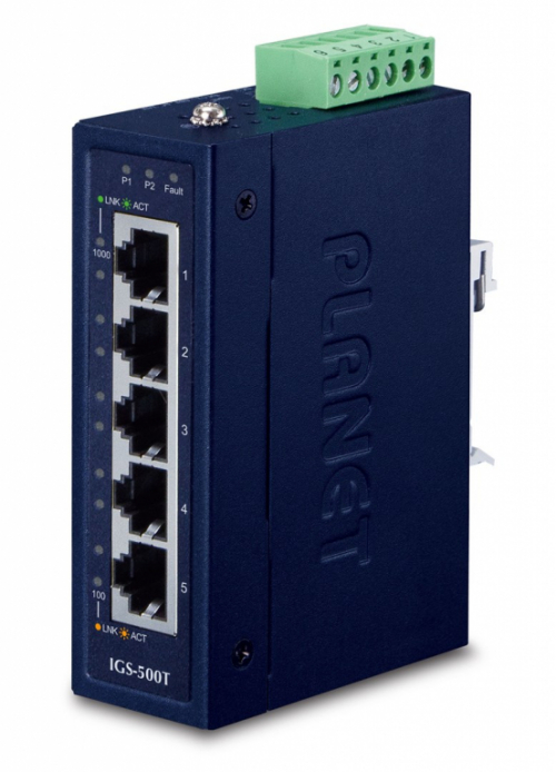 PLANET IGS-500T network switch Unmanaged Gigabit Ethernet (10/100/1000) Blue