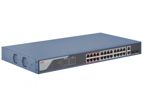 HIKVISION DS-3E1326P-EI Unmanaged Switch 24x PoE + 2x Uplink, 370W