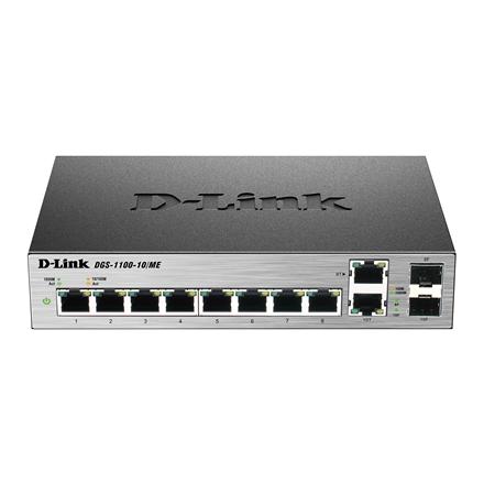 D-Link | Metro Ethernet Switch | DGS-1100-10/ME | Managed L2 | Desktop | Gigabit Ethernet (copper) ports quantity 8 | Combo ports quantity 2 | Power supply type Single | 24 month(s)