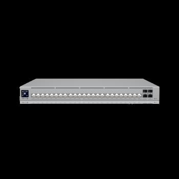 UBIQUITI PRO HD 24 POE PROFESSIONAL-GRADE, LAYER 3 ETHERLIGHTING™ SWITCH WITH (2) 10 GBE POE++, (22) 2.5 GBE POE++, AND (4) 10G SFP+ PORTS. 600W TOTAL POE AVAILABILITY