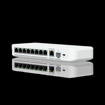 UBIQUITI FLEX 2.5G FLEXIBLE, 8-PORT 2.5 GBE SWITCH WITH A 10 GBE RJ45/SFP+ COMBINATION UPLINK PORT THAT CAN BE POWERED WITH A USB-C OR POE+ ADAPTER