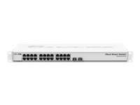 MIKROTIK Cloud Smart Switch 326-24G-2S+RM with 24 x Gigabit Ethernet ports 2x Passive PoE PoE-IN DC jack