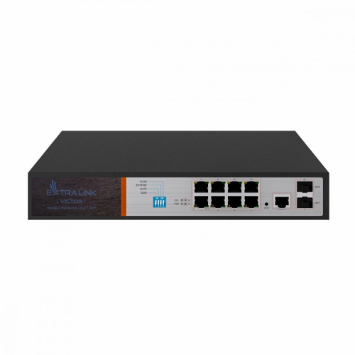 Extralink Managed switch Victor Victor EX-2500G-10MPS 8X 10/100/1000M TX Z POE AT/AF